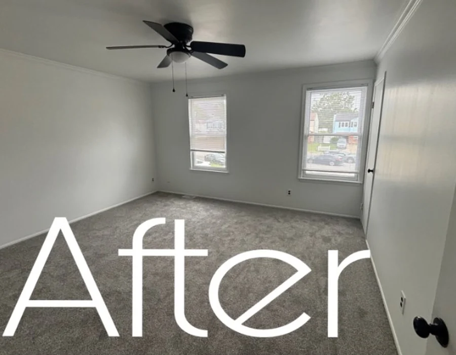 Finished bedroom paint and carpet project