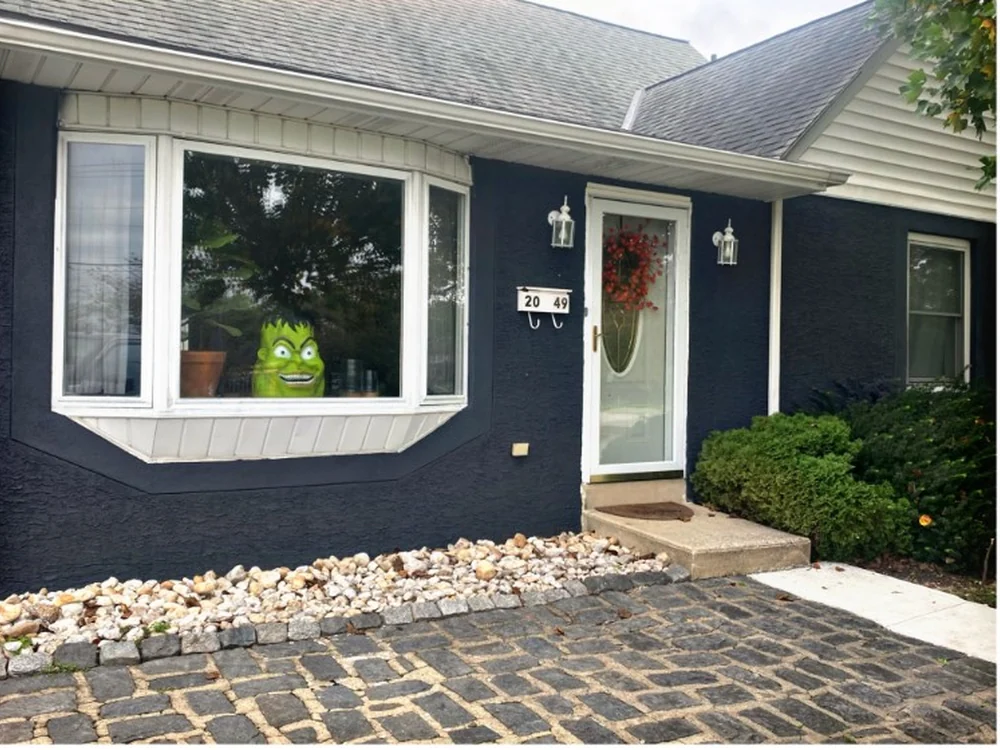 Finished dark exterior house painting project